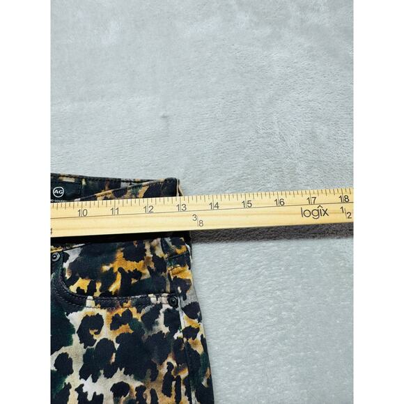 Adriano Goldschmied Pants Womens 25R Leopard Print Farrah Skinny Ankle Mid Rise - Picture 11 of 14